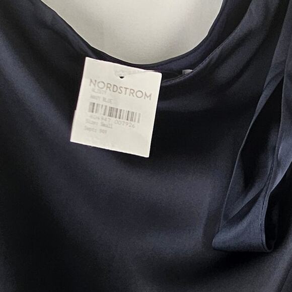 AMY LYNN GEMMA DRESS – NAVY BLUE – ONE SHOULDER – SIZE [INSERT SIZE] 46" LENGTH - Picture 7 of 11